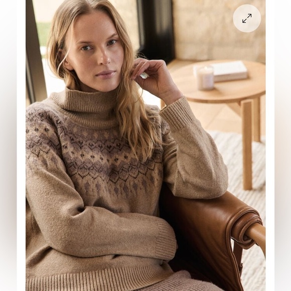 Talbots Haven Well Within Organic Cotton Blend Fairisle Sweater Retail $148 XS - Picture 6 of 16